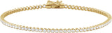 14K Gold Round Lab-Grown Diamond Lightweight Line Bracelet – 1 5/8 CTW