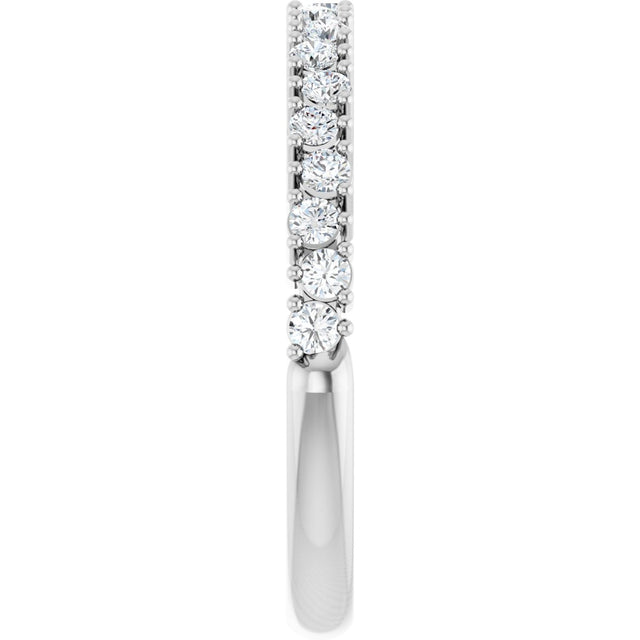 Platinum Round Lab-Grown Diamond Anniversary Band – 1.7-2.5mm Stones - view 4