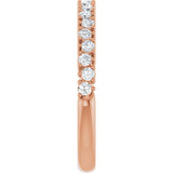14K Gold Round Lab-Grown Diamond Anniversary Band – 1.7-2.5mm Stones - Rose Gold - view 4