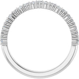 14K Gold Round Lab-Grown Diamond Anniversary Band – 1.7-2.5mm Stones - White Gold - view 2