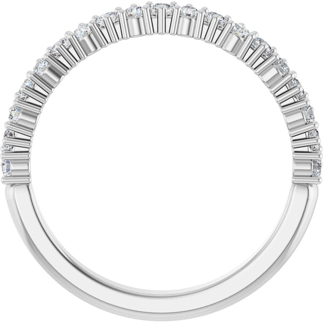 Platinum Round Lab-Grown Diamond Anniversary Band – 1.7-2.5mm Stones - view 2