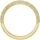 14K Gold Round Lab-Grown Diamond Anniversary Band – 1.7-2.5mm Stones - Yellow Gold - view 2
