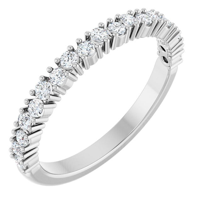 Platinum Round Natural Diamond Anniversary Band – 1.7-2.5mm Stones