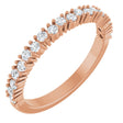 14K Gold Round Lab-Grown Diamond Anniversary Band – 1.7-2.5mm Stones - Rose Gold