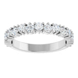 Platinum Round Lab-Grown Diamond Anniversary Band – 1.7-2.5mm Stones - view 3