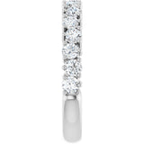 Platinum Round Lab-Grown Diamond Anniversary Band – 1.7-2.5mm Stones - view 4