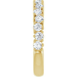 14K Gold Round Lab-Grown Diamond Anniversary Band – 1.7-2.5mm Stones - Yellow Gold - view 4