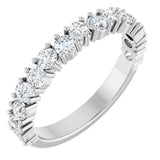Platinum Round Lab-Grown Diamond Anniversary Band – 1.7-2.5mm Stones