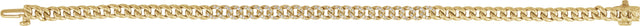 14K Gold Round Natural Diamond Accented Link Bracelet – 1mm Stones - Yellow Gold - view 2