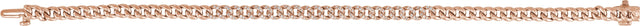 14K Gold Round Natural Diamond Accented Link Bracelet – 1mm Stones - Rose Gold - view 2