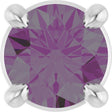 Platinum Round Lab-Grown Alexandrite Solitaire Slide Necklace or Pendant