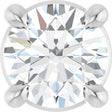 Platinum Round Natural Diamond Solitaire Slide Necklace or Pendant