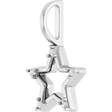 Platinum Round Natural Diamond Accented Star Pendant – 0.03 CTW - view 3