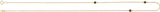 14K Gold Round Natural Black Diamond Bezel-Set Station Necklace - Yellow Gold - view 3