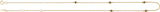 14K Gold Round Natural Black Diamond Bezel-Set Station Necklace - Yellow Gold - view 3