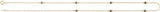 14K Gold Round Natural Black Diamond Bezel-Set Station Necklace - Yellow Gold - view 3