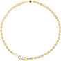 14K Gold Round Natural Black Diamond Accented Link Bracelet