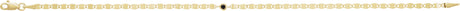 14K Gold Round Natural Black Diamond Accented Link Bracelet - view 2