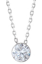 14K Gold Round Natural Diamond Solitaire Necklace – 1/2 CTW