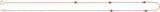 14K Gold Round Natural Black Diamond Bezel-Set Station Necklace - Rose Gold - view 2
