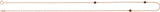 14K Gold Round Natural Black Diamond Bezel-Set Station Necklace - Rose Gold - view 2