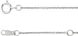 14K Gold Round Natural Black Diamond Bezel-Set Station Necklace - White Gold - view 3