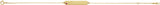 14K Gold Round Lab-Grown Ruby Engravable Geometric Bracelet - Yellow Gold - view 4