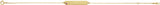 14K Gold Round Natural Pink Tourmaline Engravable Geometric Bracelet - Yellow Gold - view 4