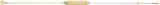 14K Gold Round Natural Aquamarine Engravable Geometric Bracelet - Yellow Gold - view 4