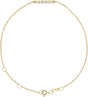 14K Gold Round Natural Diamond Cabochon Bar Bracelet - Yellow Gold