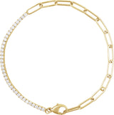14K Gold Round Lab-Grown Diamond Line Bracelet – 1.9mm Stones - Yellow Gold