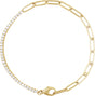 14K Gold Round Lab-Grown Diamond Line Bracelet – 1.9mm Stones - Yellow Gold
