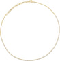 14K Gold Round Natural Diamond Adjustable Line Necklace - Yellow Gold