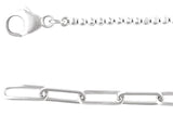 14K Gold Round Natural Diamond Adjustable Line Necklace - White Gold - view 2
