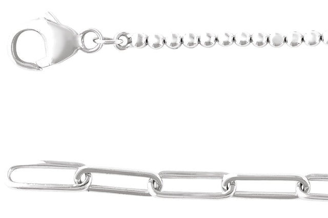 14K Gold Round Natural Diamond Adjustable Line Necklace - White Gold - view 2