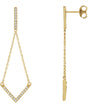 14K Gold Round Natural Diamond Vintage-Inspired Earrings