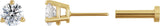 14K Gold Natural Diamond Round 3-Prong Press Fit Stud Earrings - Yellow Gold