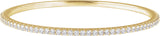 14K Gold Round Lab-Grown Diamond Accented Bangle Bracelet - Yellow Gold