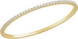 14K Gold Round Natural Diamond Accented Bangle Bracelet – 1.1-2.4mm Stones - Yellow Gold - view 2