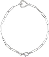 14K Gold Round Natural Diamond Accented Heart Bracelet - White Gold