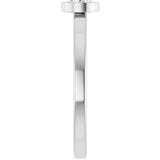 14K Gold Oval Natural Diamond Solitaire Ring - White Gold - view 4