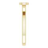 14K Gold Oval Natural Diamond Solitaire Ring - Yellow Gold - view 4