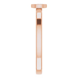 14K Gold Oval Natural Diamond Solitaire Ring - Rose Gold - view 5