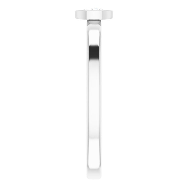 Platinum Oval Natural Diamond Solitaire Ring - view 5