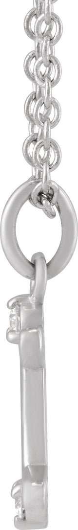 14K Gold Round Natural Diamond Accented Zodiac Necklace - White Gold - view 2