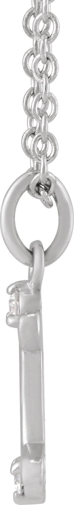 14K Gold Round Natural Diamond Accented Zodiac Necklace - White Gold - view 2