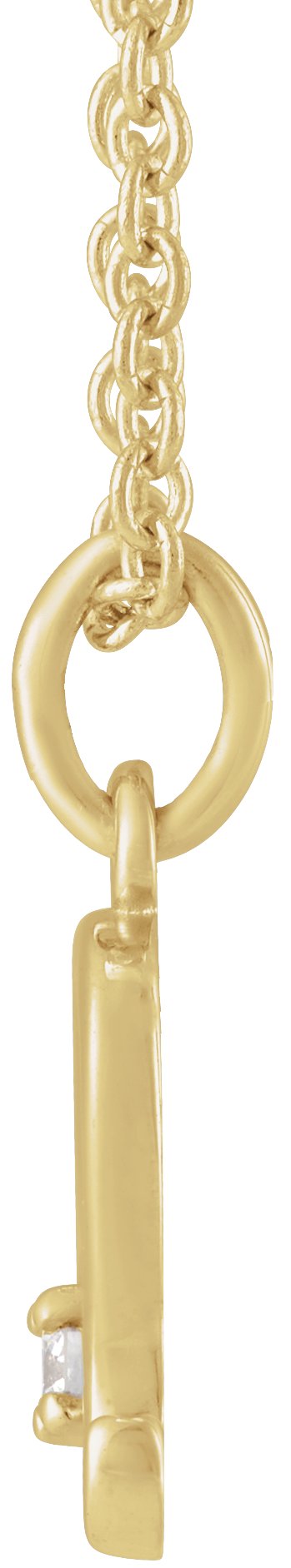 14K Gold Round Natural Diamond Accented Zodiac Necklace - Yellow Gold - view 2