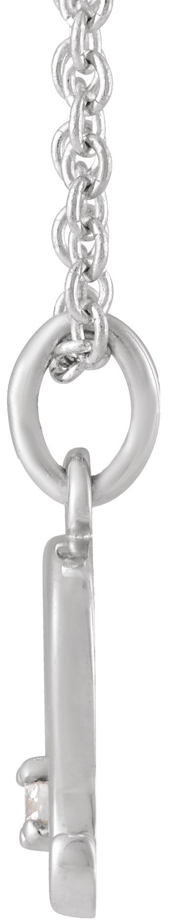 14K Gold Round Natural Diamond Accented Zodiac Necklace - White Gold - view 3