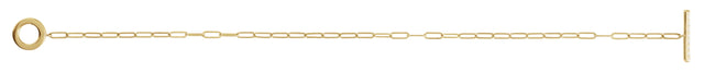 14K Gold Round Natural Diamond Accented Toggle Bracelet - Yellow Gold - view 3
