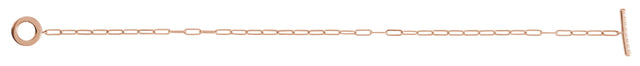 14K Gold Round Natural Diamond Accented Toggle Bracelet - Rose Gold - view 3